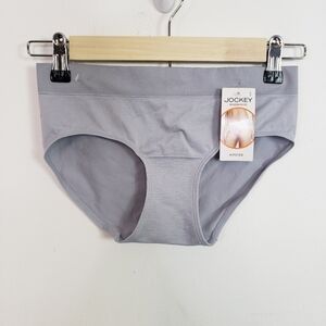 Jockey Modern Micro hipster panty seam free  microfiber stretch silver gray